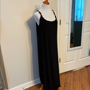Cato Black Maxi Dress with Strap Details